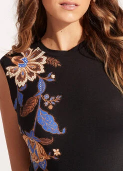 Silk Road Cap Sleeve One Piece - Black 9 Silk Road Cap Sleeve One Piece - Black -Bikini Sales Store 10710 020 Black 6