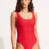 Essentials Retro Tank Maillot - Chilli -Bikini Sales Store 10761 640 Chilli 1