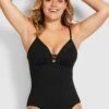 Seafolly Quilted One Piece - Black 2 Seafolly Quilted One Piece - Black -Bikini Sales Store 10792 065 Black 1