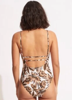 Island In The Sun Square Neck One Piece - Ecru -Bikini Sales Store 10880 946 Ecru 3