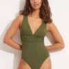 Seafolly Collective Cross Back One Piece - Avocado 2 Seafolly Collective Cross Back One Piece - Avocado -Bikini Sales Store 10950 942 Avocado 1
