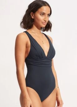 Seafolly Collective Cross Back One Piece - True Navy -Bikini Sales Store 10950 942 True 20Navy 3