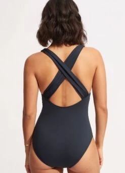 Seafolly Collective Cross Back One Piece - True Navy -Bikini Sales Store 10950 942 True 20Navy 4