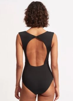 Seafolly Collective V Neck One Piece -Bikini Sales Store 11003 942 Black 5