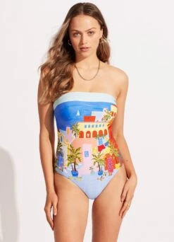 On Vacation DD Bandeau One Piece - Azure