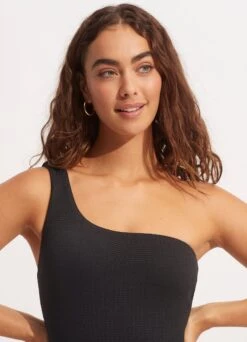 Sea Dive One Shoulder One Piece - Black -Bikini Sales Store 11014 861 Black 6