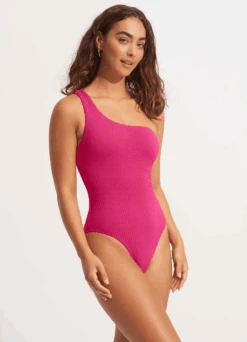 Sea Dive One Shoulder One Piece - Fuchsia Rose 7 Sea Dive One Shoulder One Piece - Fuchsia Rose -Bikini Sales Store 11014 861 FuchsiaRos 4