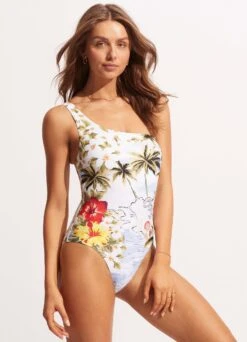 Coast To Coast One Shoulder One Piece - Powder Blue 12 Coast To Coast One Shoulder One Piece - Powder Blue -Bikini Sales Store 11014 913 PowderBlue 4
