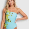 Full Bloom One Shoulder One Piece - Sky -Bikini Sales Store 11014 932 Sky 1
