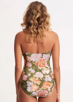 Paradise Garden DD Bandeau One Piece - Avocado -Bikini Sales Store 11030DD960 Avocado 4