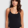 Belize Scoop Back One Piece - Black -Bikini Sales Store 11034 927 Black 1