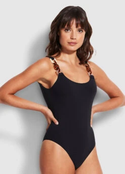 Belize Scoop Back One Piece - Black -Bikini Sales Store 11034 927 Black 3