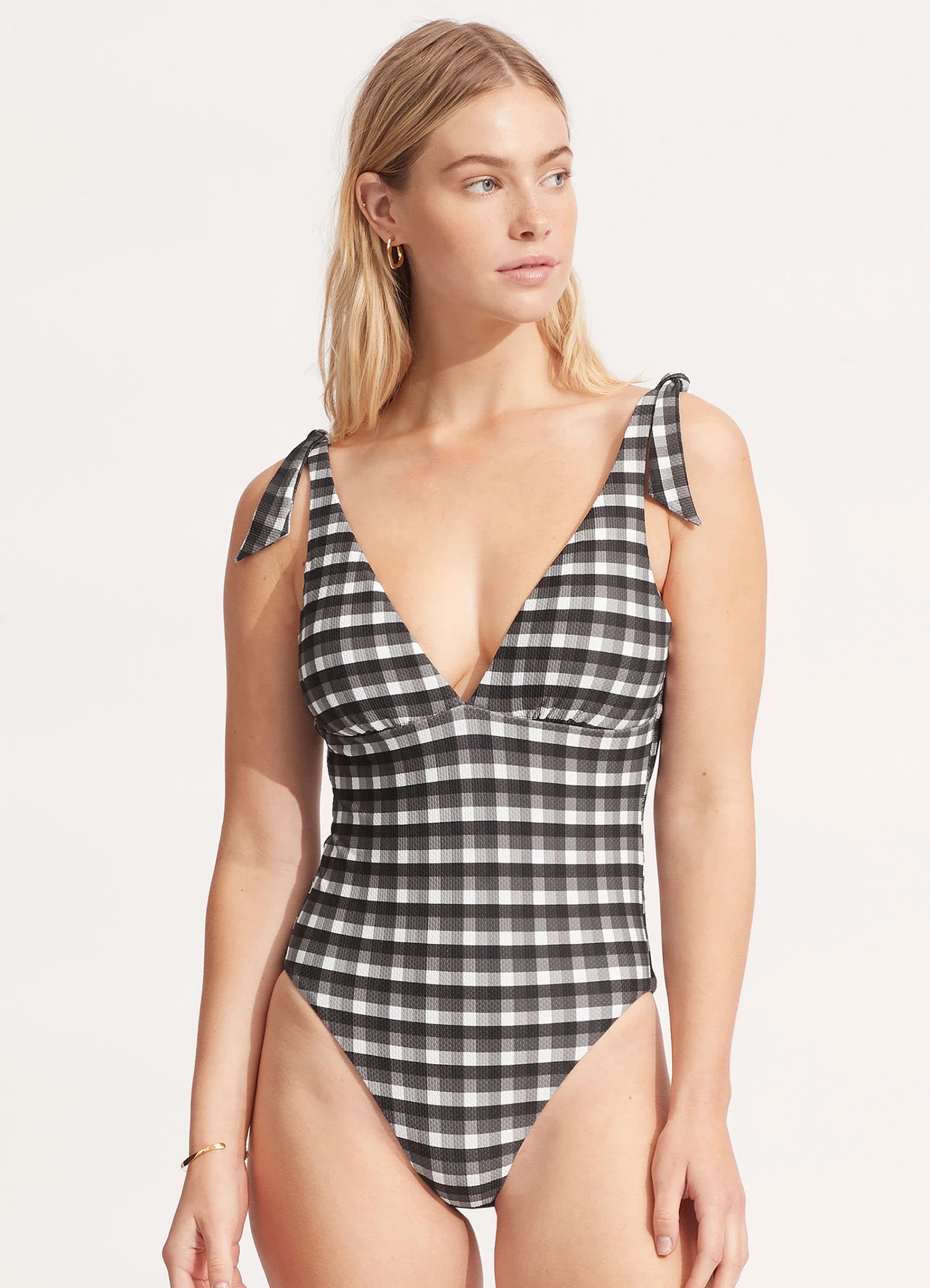 Portofino V Neck One Piece - Black 4 Portofino V Neck One Piece - Black - Image 2