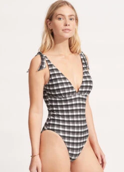 Portofino V Neck One Piece - Black 11 Portofino V Neck One Piece - Black -Bikini Sales Store 11041 939 Black 3