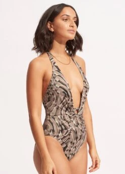 Poolside Plunge One Piece - Sepia 12 Poolside Plunge One Piece - Sepia -Bikini Sales Store 11048 954 Sepia 4