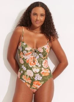 Paradise Garden Underwire One Piece - Avocado -Bikini Sales Store 11052 960 Avocado 3