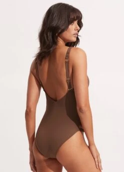 Seafolly Collective Gathered Strap One Piece - Tiramisu -Bikini Sales Store 11055 942 Tiramisu 4