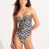 Zanzibar Twist Tie Front One Piece - Black 2 Zanzibar Twist Tie Front One Piece - Black -Bikini Sales Store 11058 049 Black 3