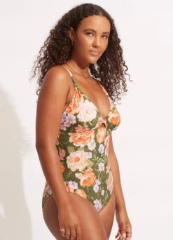 Paradise Garden Tab Front One Piece - Avocado 12 Paradise Garden Tab Front One Piece - Avocado -Bikini Sales Store 11063 960 Avocado 3