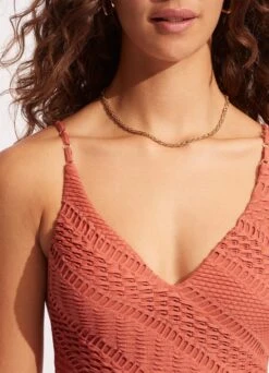 Marrakesh V Neck One Piece - Cinnamon 9 Marrakesh V Neck One Piece - Cinnamon -Bikini Sales Store 11071 911 Cinnamon 6