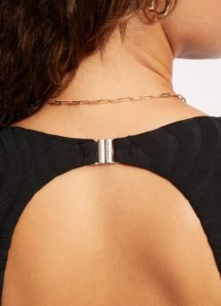 Second Wave V Neck Long Sleeve Surfsuit - Black -Bikini Sales Store 11074 968 Black 5