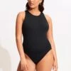 Seafolly Collective High Neck One Piece - Black