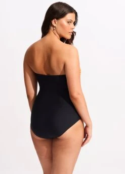 Summer Salt Bandeau One Piece - Black -Bikini Sales Store 11099 716 Black 7