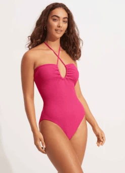Sea Dive Bandeau One Piece - Fuchsia Rose -Bikini Sales Store 11100 861 FushciaRos 4