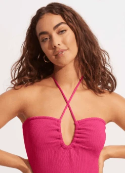 Sea Dive Bandeau One Piece - Fuchsia Rose -Bikini Sales Store 11100 861 FushciaRos 6