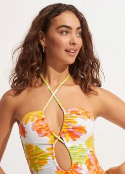 Palm Springs Bandeau One Piece - Lime Light -Bikini Sales Store 11104 703 Limelight 6