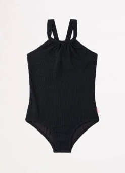 Girls Essential Crossback One Piece - Black