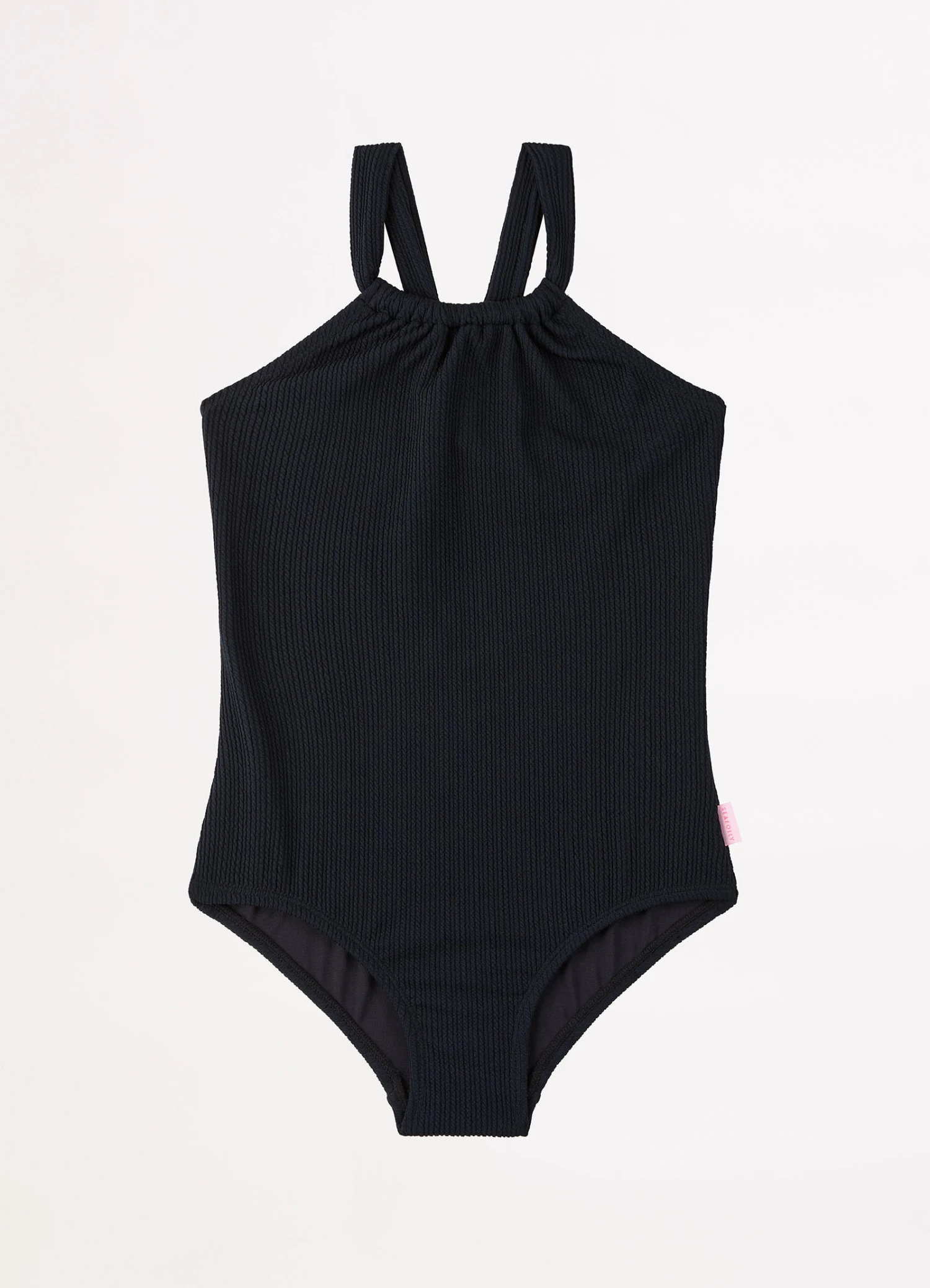 Girls Essential Crossback One Piece - Black 3 Girls Essential Crossback One Piece - Black
