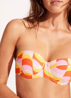 Modern Take Bustier Bikini Top - Mandarin 11 Modern Take Bustier Bikini Top - Mandarin -Bikini Sales Store 30059 021 Mandarin 7