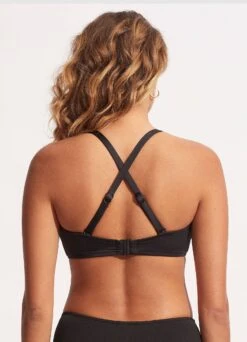 Seafolly Collective F Cup Halter Bra - Black -Bikini Sales Store 30548F 942 Black 4