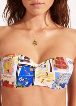 On Vacation Bustier Bandeau Bikini Top - Azure -Bikini Sales Store 30574 022 Azure 7