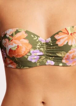 Paradise Garden Bustier Bandeau - Avocado -Bikini Sales Store 30574 960 Avocado 5