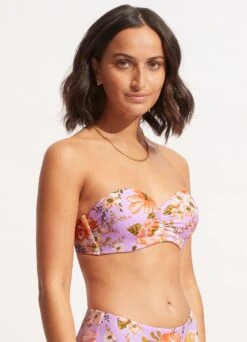 Paradise Garden Bustier Bandeau - Lilac -Bikini Sales Store 30574 960 Lilac 3