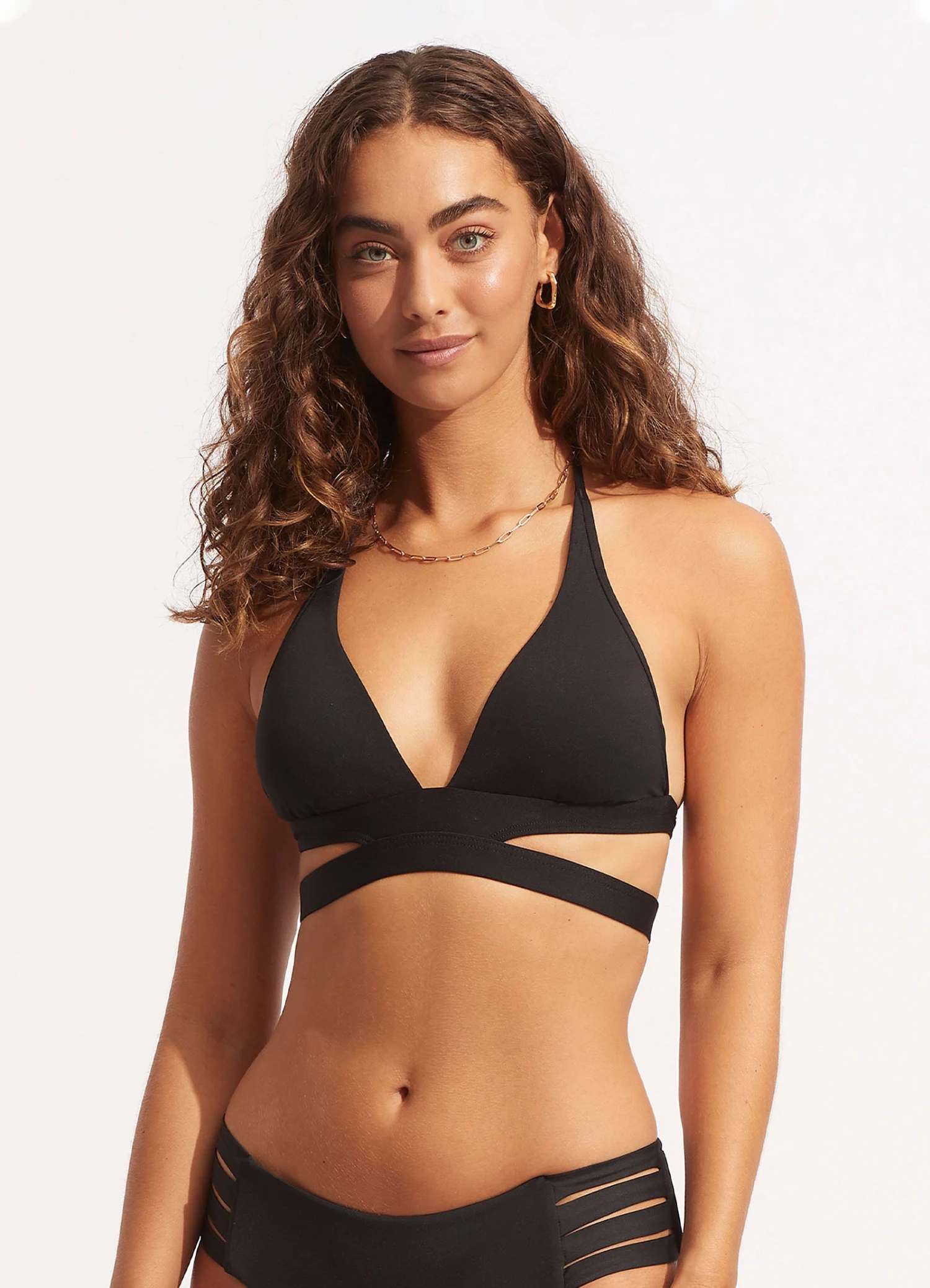 Seafolly Collective Halter Bra - Black 4 Seafolly Collective Halter Bra - Black - Image 2