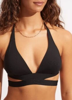 Seafolly Collective Halter Bra - Black 14 Seafolly Collective Halter Bra - Black -Bikini Sales Store 30645 942 Black 5