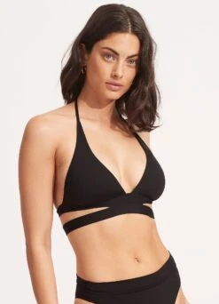 Seafolly Collective Halter Bra - Black 15 Seafolly Collective Halter Bra - Black -Bikini Sales Store 30645 942 Black 6