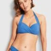 Seafolly Twist Soft Cup Halter - Marina Blue -Bikini Sales Store 30806 065 MarinaBlu 1