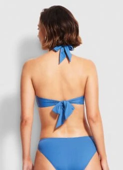 Seafolly Twist Soft Cup Halter - Marina Blue -Bikini Sales Store 30806 065 MarinaBlu 4