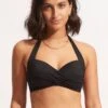 Seafolly Collective Twist Soft Cup Halter -Bikini Sales Store 30806 942 Black 1