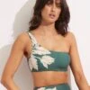 Fleur De Bloom One Shoulder Top - Evergreen 1 Fleur De Bloom One Shoulder Top - Evergreen -Bikini Sales Store 31018 983 Evergreen 2