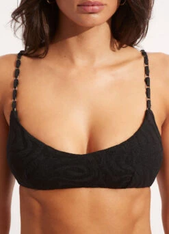 Second Wave Bralette - Black 11 Second Wave Bralette - Black -Bikini Sales Store 31173 968 Black 5
