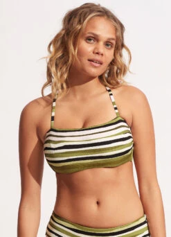 Sun Stripe DD Tank Bra - Avocado -Bikini Sales Store 31206DD947 Avocado 2
