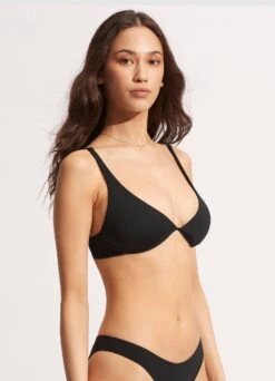 Seafolly Collective Split Underwire Bra - Black 9 Seafolly Collective Split Underwire Bra - Black -Bikini Sales Store 31216 942 Black 3