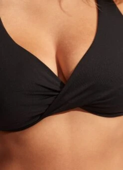 Seafolly Collective Wrap Front F Cup Bra - Black 10 Seafolly Collective Wrap Front F Cup Bra - Black -Bikini Sales Store 31219F 942 Black 5