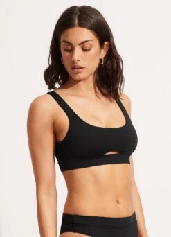 Seafolly Collective Tank Bra - Black 10 Seafolly Collective Tank Bra - Black -Bikini Sales Store 31254 942 Black 3