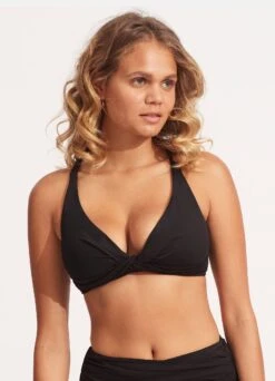 Seafolly Collective DD Double Wrap Front Bra - Black -Bikini Sales Store 31275DD942 Black 3
